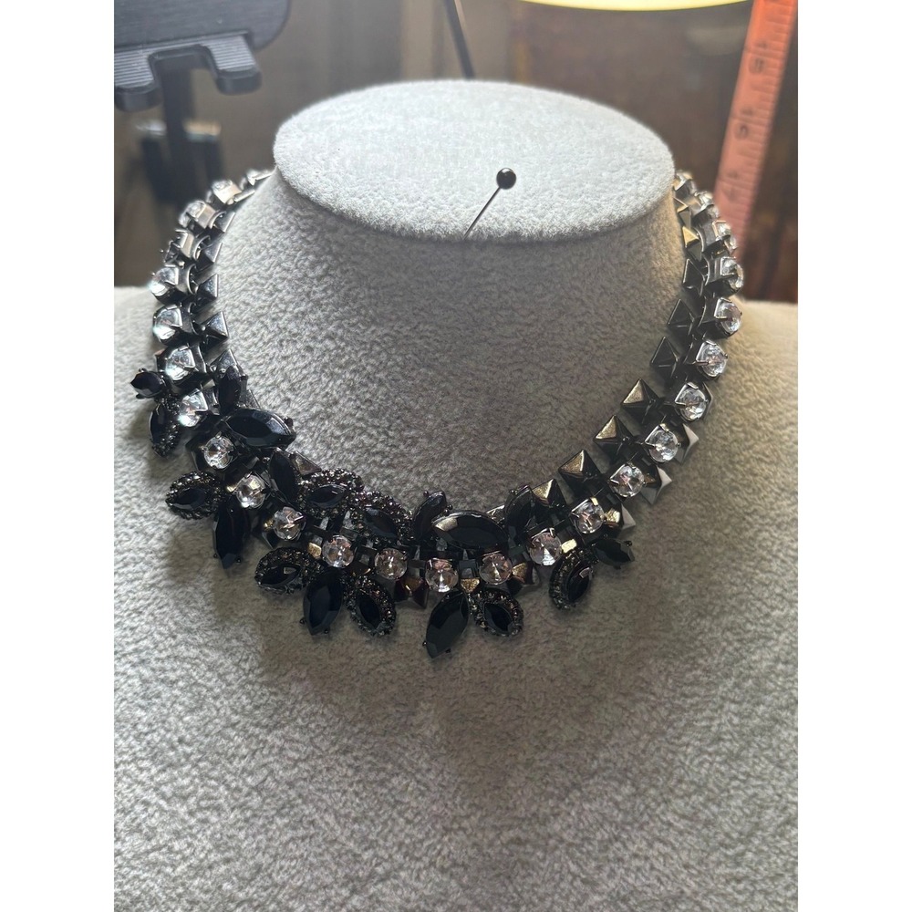 #57. Claire's Gunmetal Pyramid Choker